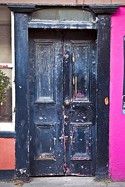 Faded elegant old doorway in Youghal, County Cork, Southern Ireland