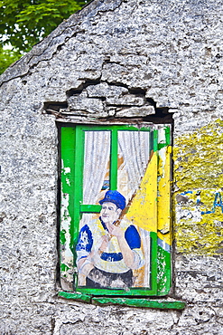 Wall mural depicting the troubles in Ireland, Ennistymon also known as Ennistimon, County Clare, West of Ireland