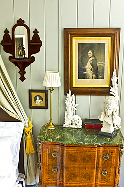 Detail of the  Napolean Room at traditional Quay House Hotel, Clifden, County Galway, Ireland