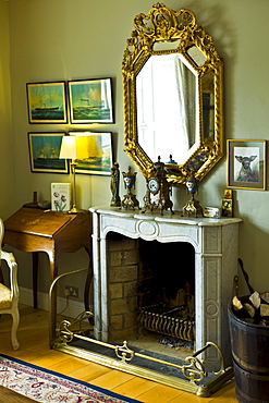 The elegant traditional drawing room at The Quay House Hotel, Clifden, County Galway, Ireland