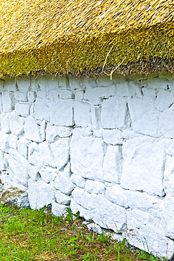 Thatching at home of Patrick Pearse, Irish rebel leader, now a National Monument in Connemara, County Galway, Ireland