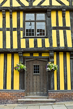 Tudor style timber-framed house in Ludlow, Shropshire, UK