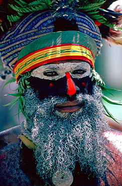 Man at a Sing Sing tribal gathering Papua New Guinea, South Pacific