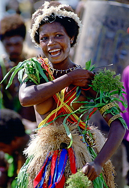 Girl at Sing Sing tribal gathering  Mount Hagen, Papua New Guinea