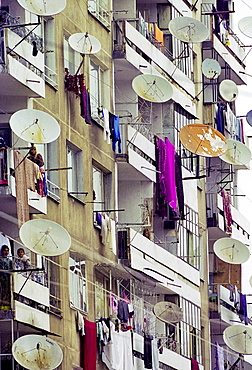 Tenement apartments at a Roma Gypsy Housing Estate In Plovdiv, Bulgaria