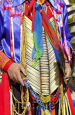 Tribes of  plains indians - Sioux, Dakota, Cree and Dene First Nation People, Wanuskewin Heritage Park, Saskatoon, Canada