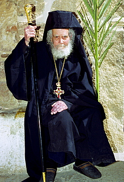 Orthodox monk at St Catherine's Monastery in Sinai Desert in Egypt