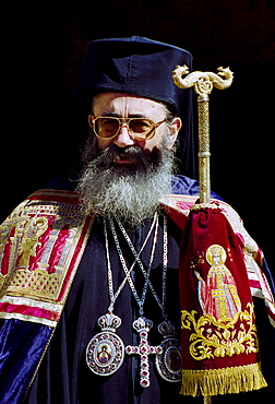 Orthodox monk at St Catherine's Monastery in Sinai Desert in Egypt