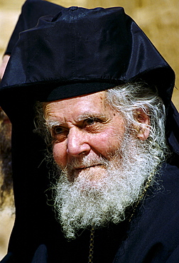 Orthodox monk at St Catherine's Monastery in Sinai Desert in Egypt