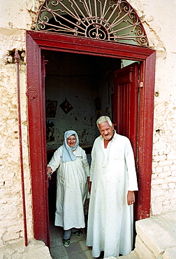 Egyptian people at their home in Luxor, Egypt