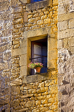 Traditional window in popular picturesque Sarlat in the Dordogne, France