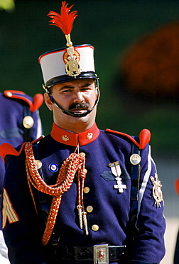 Ceremonial guard at the Pardo Palace, the King's Palace, in Madrid