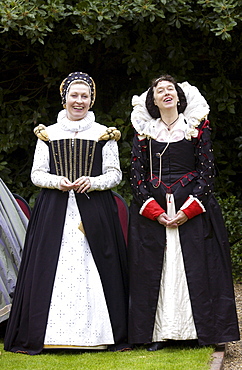 Dancers in costumes re-enact Elizabethan Days in Middle England, United Kingdom