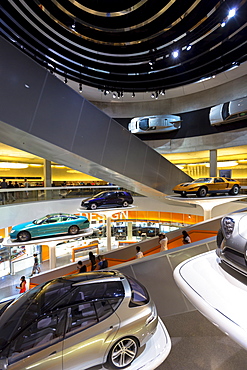 Mercedes-Benz concept cars in their museum gallery and showroom in Mercedesstrasse in Stuttgart, Bavaria, Germany, Europe