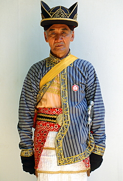 Man in ceremonial dress at Sultan's Palace, Yogyakarta, Indonesia