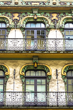 Traditional architecture in Gijon city, Asturias, Northern Spain, Europe