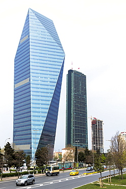 Levent, financial business district including skyscraper Soyak Tower Center and Istanbul Sapphire Tower shopping center, Istanbul, Turkey, Europe, Eurasia