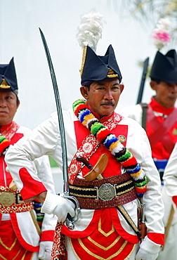 Sultan's Palace Guard at Yogya Karta, Java, Indonesia