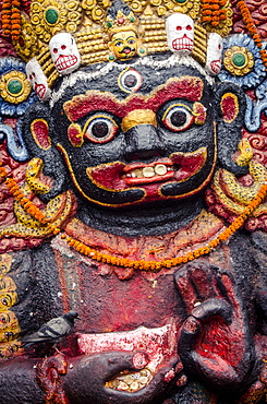 The Kala (Black) Bhairab monument, Durbar Square, UNESCO World Heritage Site, Kathmandu, Nepal, Asia 