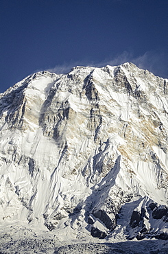 Annapurna I (South Face), 8091m, from Annapurna Base Camp, 4130m, Annapurna Conservation Area, Nepal, Himalayas, Asia 