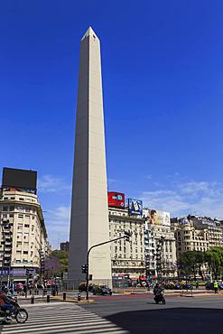 Obelisco, iconic monument, Plaza de la Republica, Avenue 9 de Julio, Congreso and Tribunales, Buenos Aires, Argentina, South America