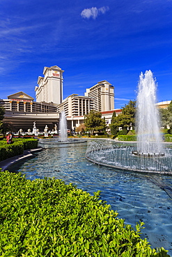 Green Space at Caesars, garden and fountains at Caesars Palace Hotel, Las Vegas, Nevada, United States of America, North America 