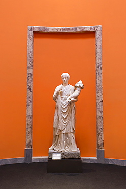 Statue of Concordia Augusta, from Pompeii, displayed at National Archaeological Museum, Naples, Campania, Italy, Europe