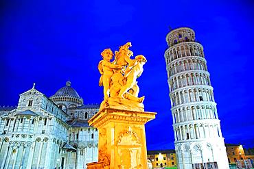 Italy, Toscany, Toscana, Pisa, Piazza del Duomo, The Leaning Tower of Pisa, UNESCO World Heritage