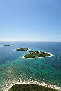 Aerial view of Adriatic Sea Islands in Croatia