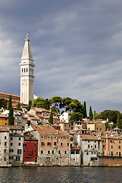 View of Rovinj sea port in Croatia 