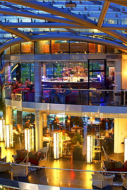 People dinning at Ikarus Restaurant in Hangar-7, Salzburg, Austria