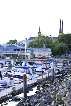 Moored boats at harbour in Prince Edward Island, Charlottetown, Germany