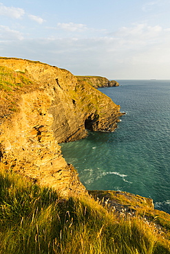 The steep coast at Gunwalloe (Cornwall, England)