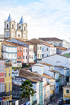 View of the historical centre of Salvador, UNESCO World Heritage Site, Bahia, Brazil, South America