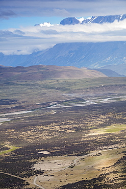 View of the Patagonian steppe, Torres del Paine National Park, Patagonia, Chile, South America