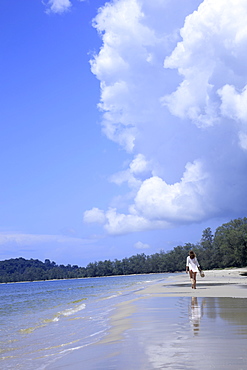 Beach in Ream National Park, Sihanoukville, Cambodia, Indochina, Southeast Asia, Asia