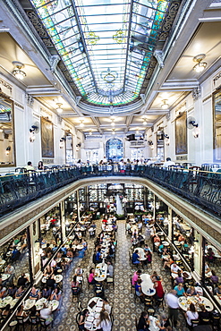 The Interior of the Confeitaria Colombo, Portuguese art nouveau cafe in central Rio de Janeiro, Brazil, South America