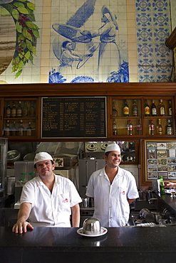 Waiters in a restaurant, Santos, Sao Paulo, Brazil, South America