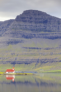 Church in Hvannasund, Vidoy Island, Faroe Islands, Denmark, Europe