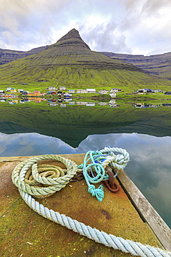 Village of Norddepil, Bordoy island, Faroe Islands, Denmark, Europe