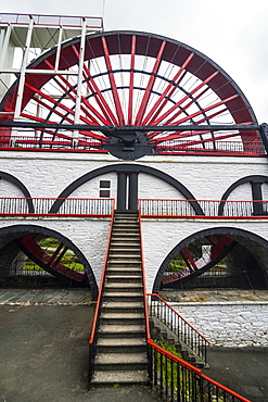 The Great Laxey Wheel, Isle of Man, crown dependency of the United Kingdom, Europe