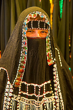 Woman with traditional Hijab, Tabuk, Saudi Arabia, Middle East