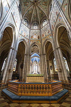 Interior of the Uppsala Cathedral, the largest church in Sweden, Uppsala, Sweden, Scandinavia, Europe