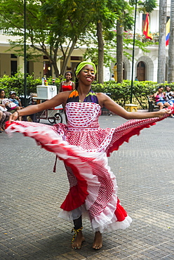 Traditional dancing in Cartagena, Colombia, South America