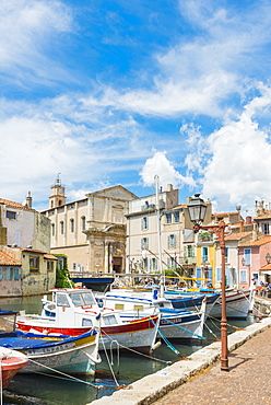 Boats in Martigues port, Bouches-du-Rhone, Provence, Provence-Alpes-Cote d'Azur, France, Europe