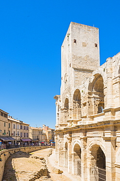 Arles Amphitheatre, UNESCO World Heritage Site, Arles, Bouches du Rhone, Provence, Provence-Alpes-Cote d'Azur, France, Europe