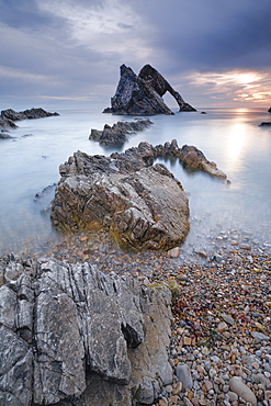 Bow Fiddle Rock, Moray Firth, Moray, Scotland, United Kingdom, Europe