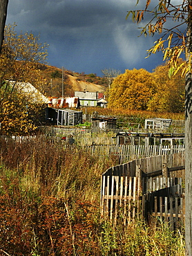 Russia - urban landscape. Alexandrovsk, sakhalin island, russian far east