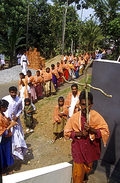 India - religion - christianity: syro-malankara catholic procession, perunada, kerala