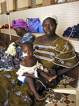 Burkina mother and at a nutrition center ouagadougou